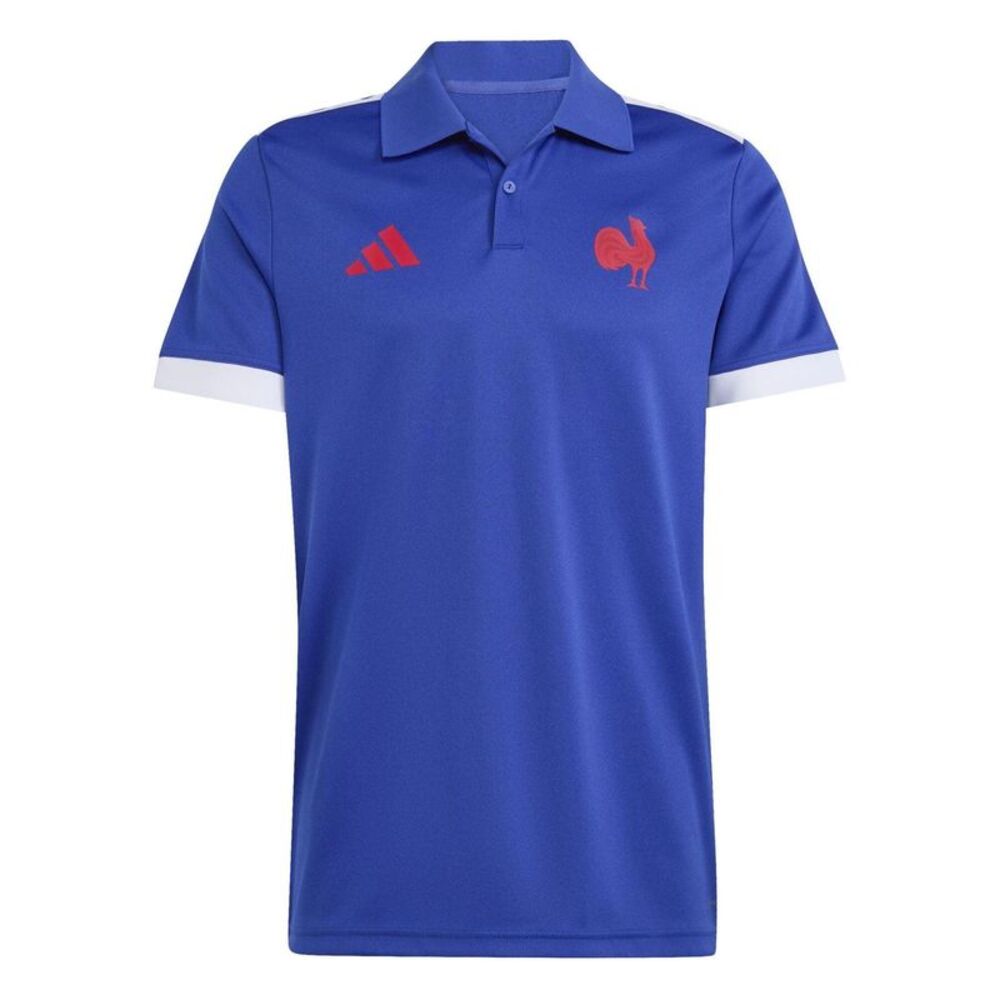 Adidas Unisex Adult France FFR Rugby Polo Shirt / Light Blue